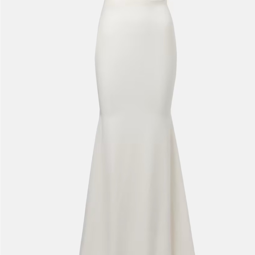 Alex Perry White Maxi Trumpet Skirt